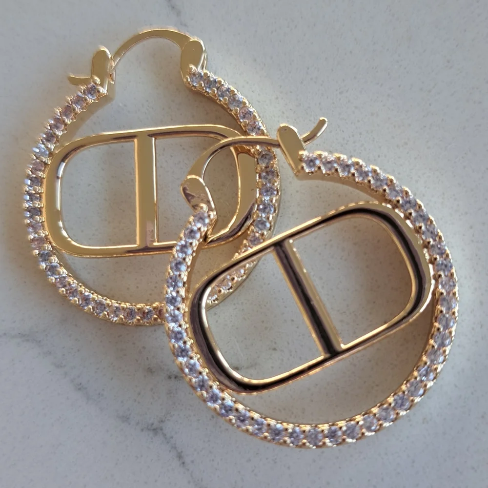 C Dior Style Classic Earrings - Picture 5 of 5